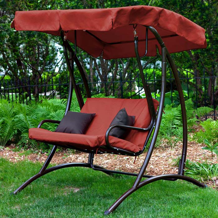 2 Person Patio Swing With Canopy
