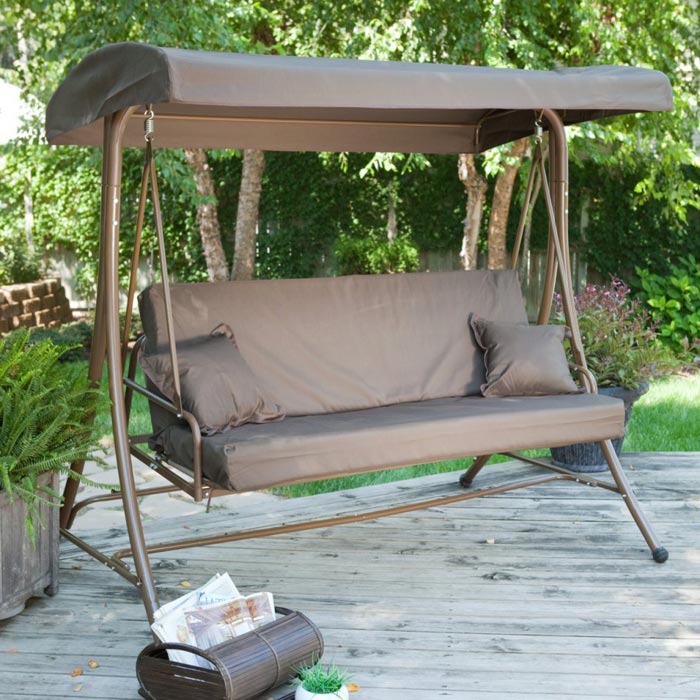 Patio swing with canopy costco