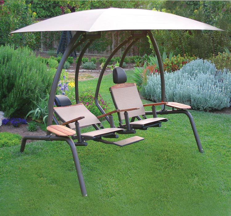 2 person patio swing set with canopy