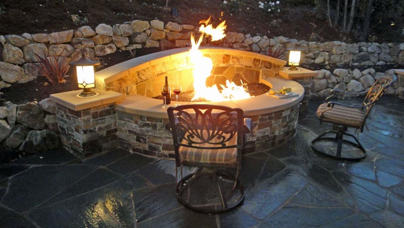 Patio fireplace alamo