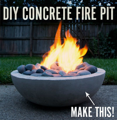 Diy fire pit feature text large