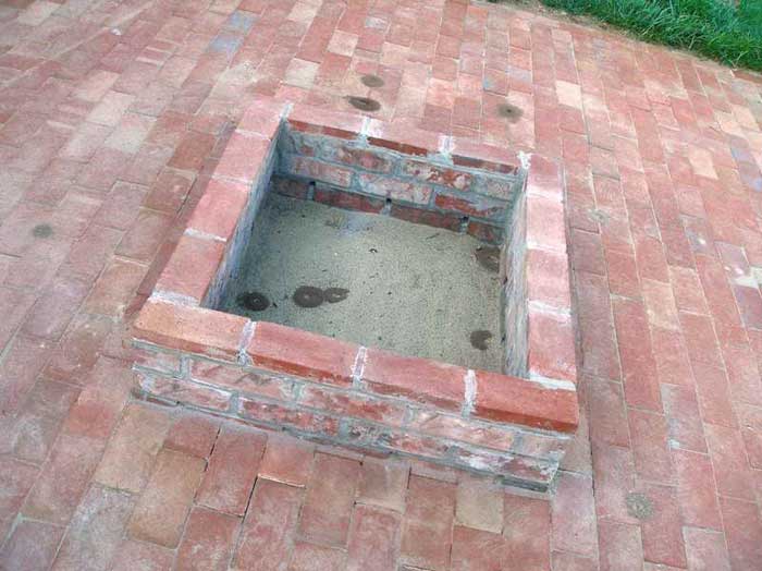 How to build a fire pit on a brick patio