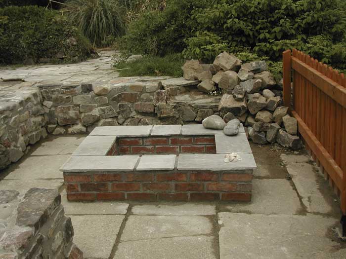 How to build a fire pit on a cement patio
