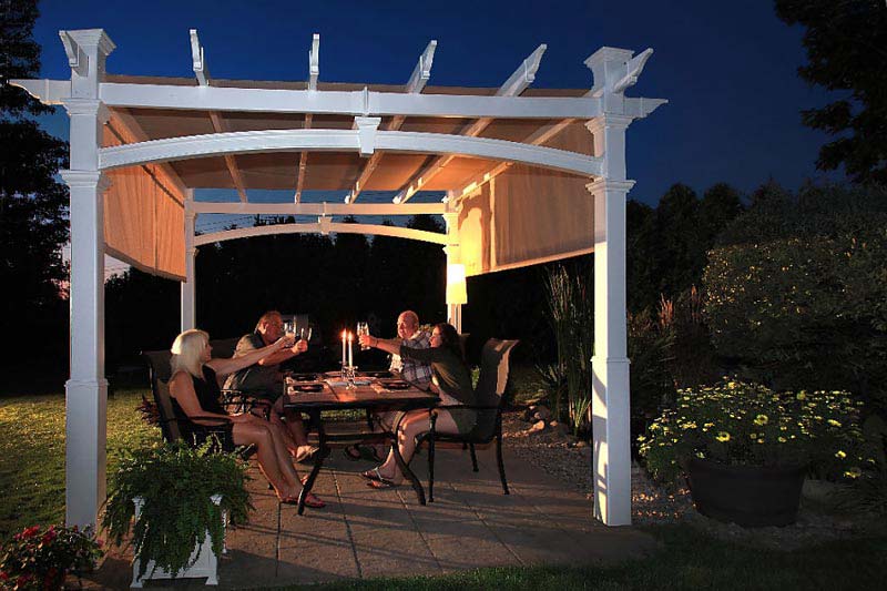 Covered Pergola Provides Protection Against Unfavorable Weather Conditions