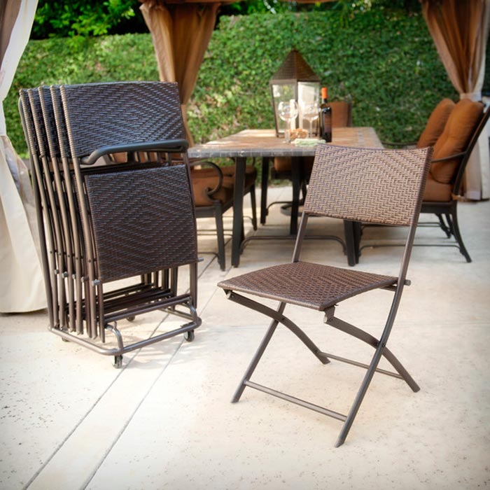 Folding patio chairs