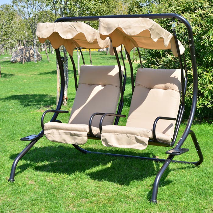 2 person patio swing with canopy