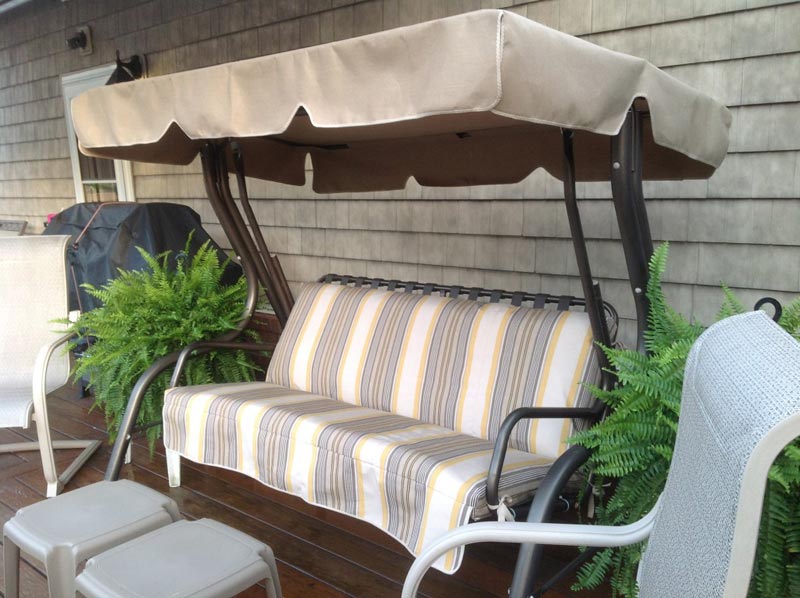 Patio swing replacement cushions