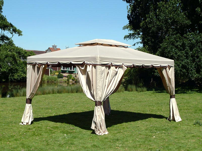 Gazebo With Curtains To Provide Privacy Outdoors