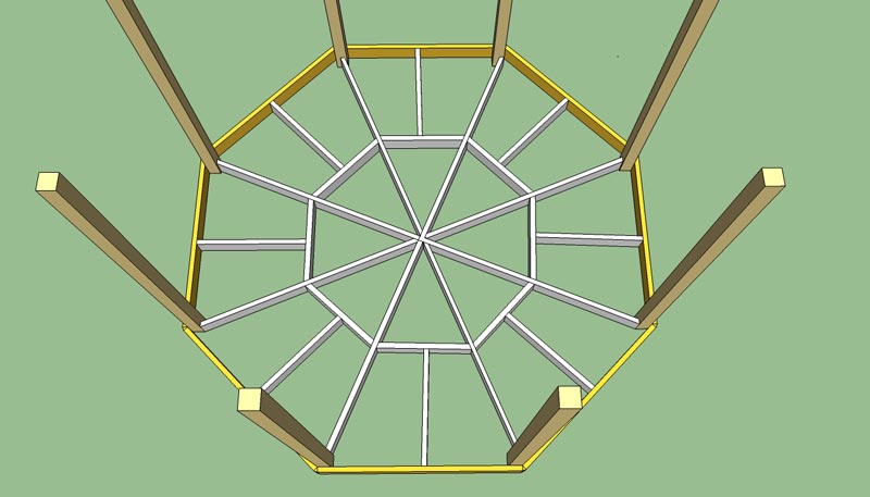 Free hexagonal pergola plans