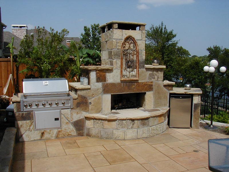 Outdoor stone bbq plans