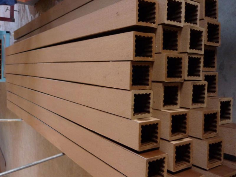 Composite lumber pergola