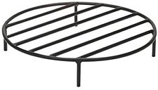 24 Inch Round Thick Steel Outdoor Fire Pit Wood Grate Camping Cast Iron Cooking